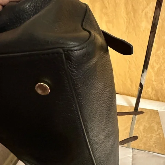 Cole Haan Leather 2-way Tote with Removable Strap EUC